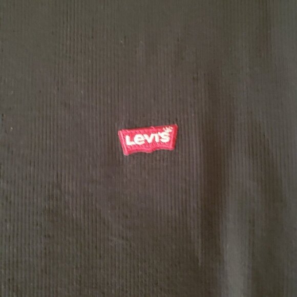 Levi's Womens Off Black Short Sleeve Rib 90s Style Baby T-Shirt Size XL Slim Fit - Picture 3 of 15